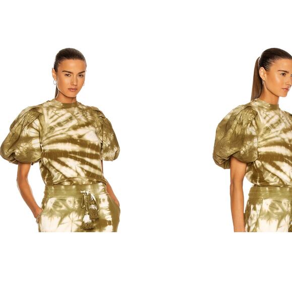 Ulla Johnson Tops - Ulla Johnson Elliot Pullover Tie Dye Puff Sleeve Sweatshirt. Large